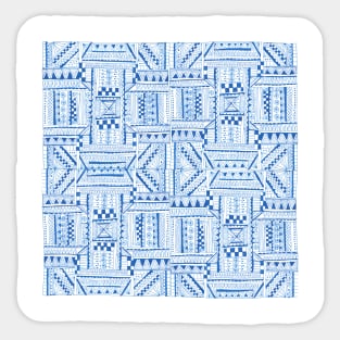 Blue Geometric Pattern Sticker